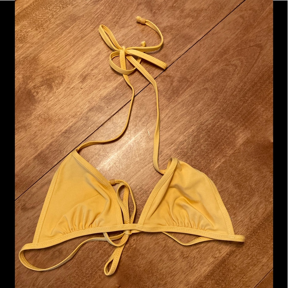 NWT J. Crew Playa sting bikini top. Lined. Lovely gold color. Style #: H8435